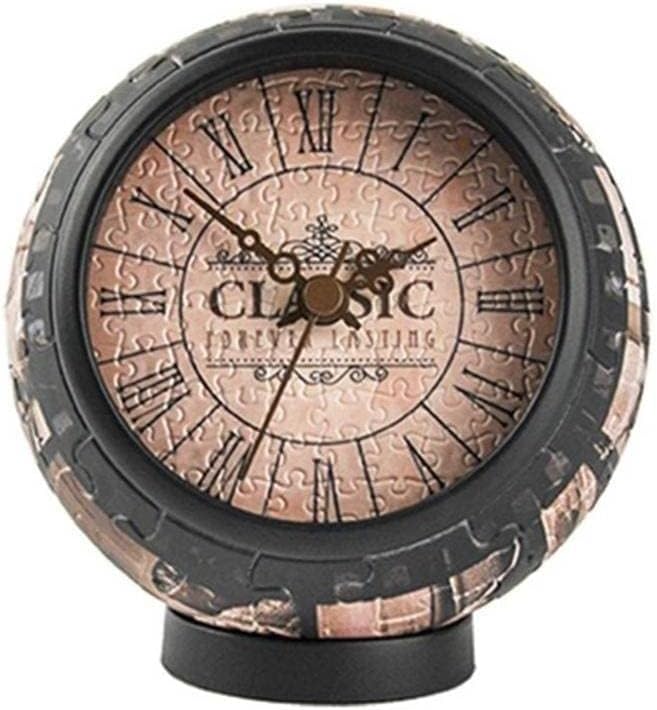 Pintoo Puzzle clock with black bezel and bronze Classic dial