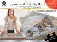 Puzzle Master - Felt Puzzle Assembly Board with Protective Cover