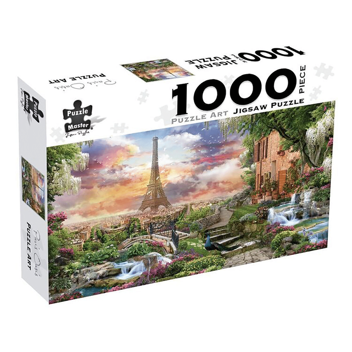 1000-piece jigsaw puzzle with Eiffel Tower and Paris street landscape