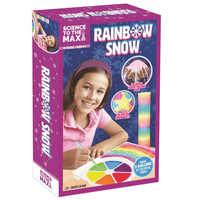Rainbow Snow science kit box with colorful snow graphic and logo