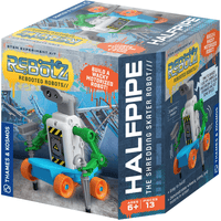 STEM experiment kit box for Halfpipe shredding skater robot with skateboard wheels