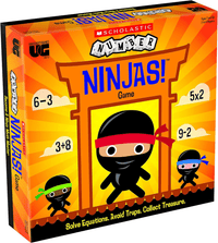 Scholastic Number Ninjas game box front with ninja artwork and large “NINJAS!” title