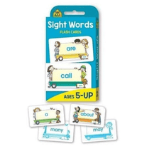 Children's sight words flash cards in retail box, with word cards and kid pictures