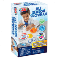 All-season snowman science kit box with illustrated snowman and snowball molds