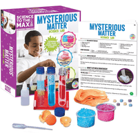 Science lab kit box with colorful test tubes, slime containers, and pipette accessories