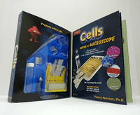 Open cell microscope kit box with instruction booklet and accessory compartments
