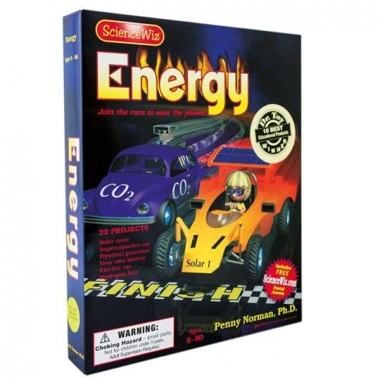 ScienceWiz Energy science kit book with car and solar 1 cover, 22 projects