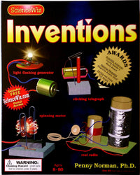 ScienceWiz inventions educational project kit box front with device illustrations