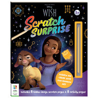 Disney Wish Scratch Surprise activity book cover with scratch-and-create rainbow art panel