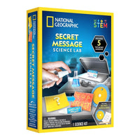 National Geographic STEM science lab kit box with Secret Message graphic and blue-yellow design