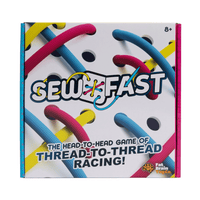 Sew Fast sewing game box with colorful thread-pattern design and two stitch boards