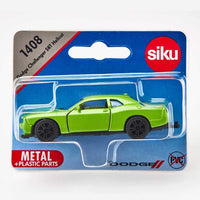 Green Dodge SRT Hellcat model car in blister pack with Siku logo