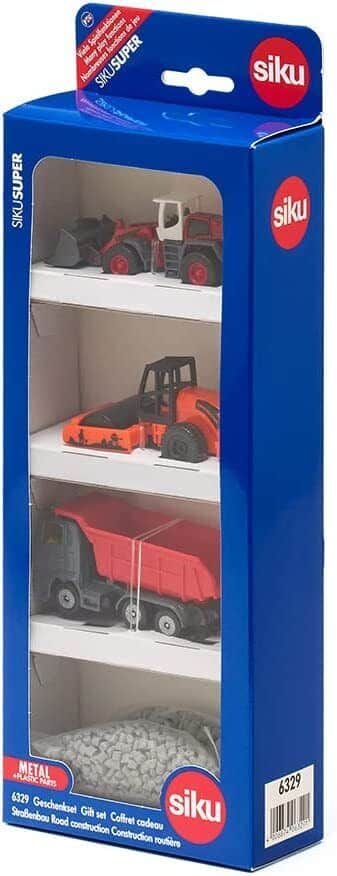 Road construction toy gift set box with Siku logo