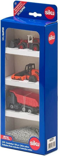 Road construction toy gift set box with Siku logo