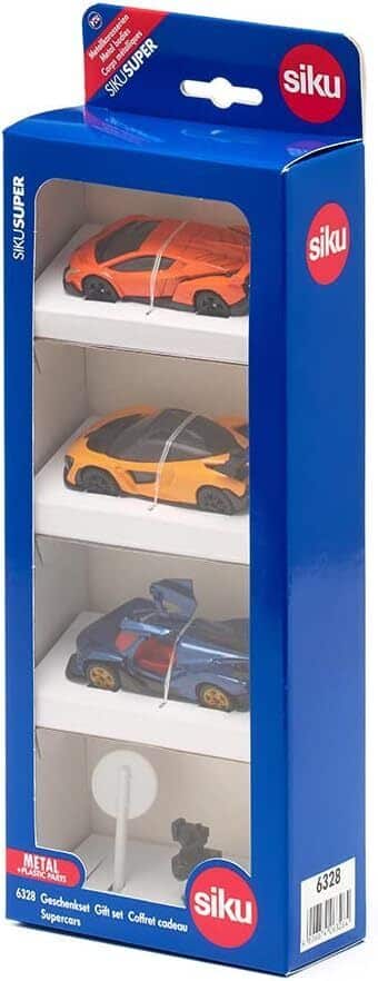 Siku supercar gift set box with three model cars in window