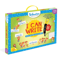 Write and wipe activity game box with learning theme for ages 3–6