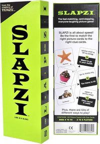 Card game box showing instruction panel and sample cards with star and cupcake