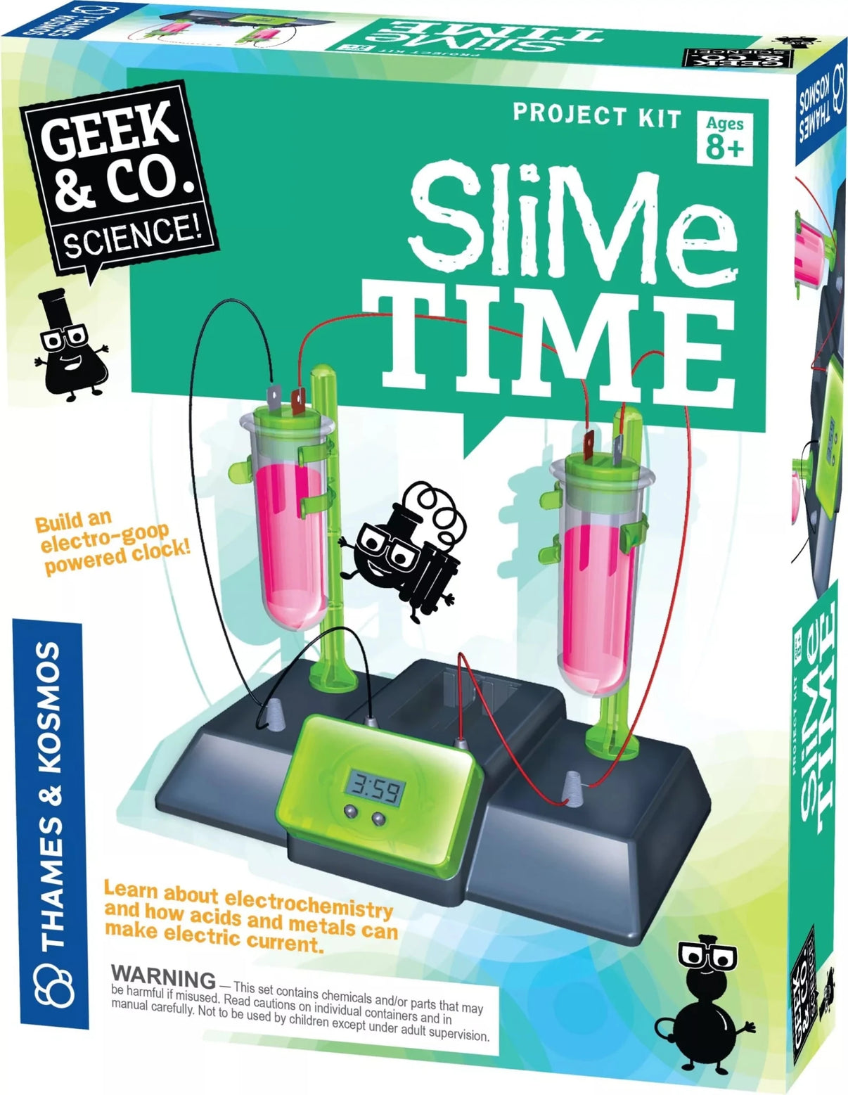 Slime Time Thames & Kosmos science kit box, electronic goop-powered clock set