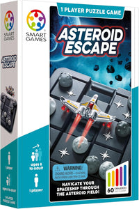 Space puzzle game box showing spaceship tray artwork and puzzle challenge icons