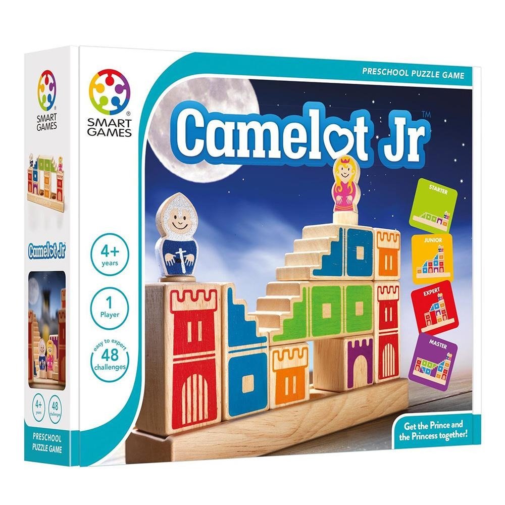Camelot Jr preschool puzzle game box with castle scene and character illustration