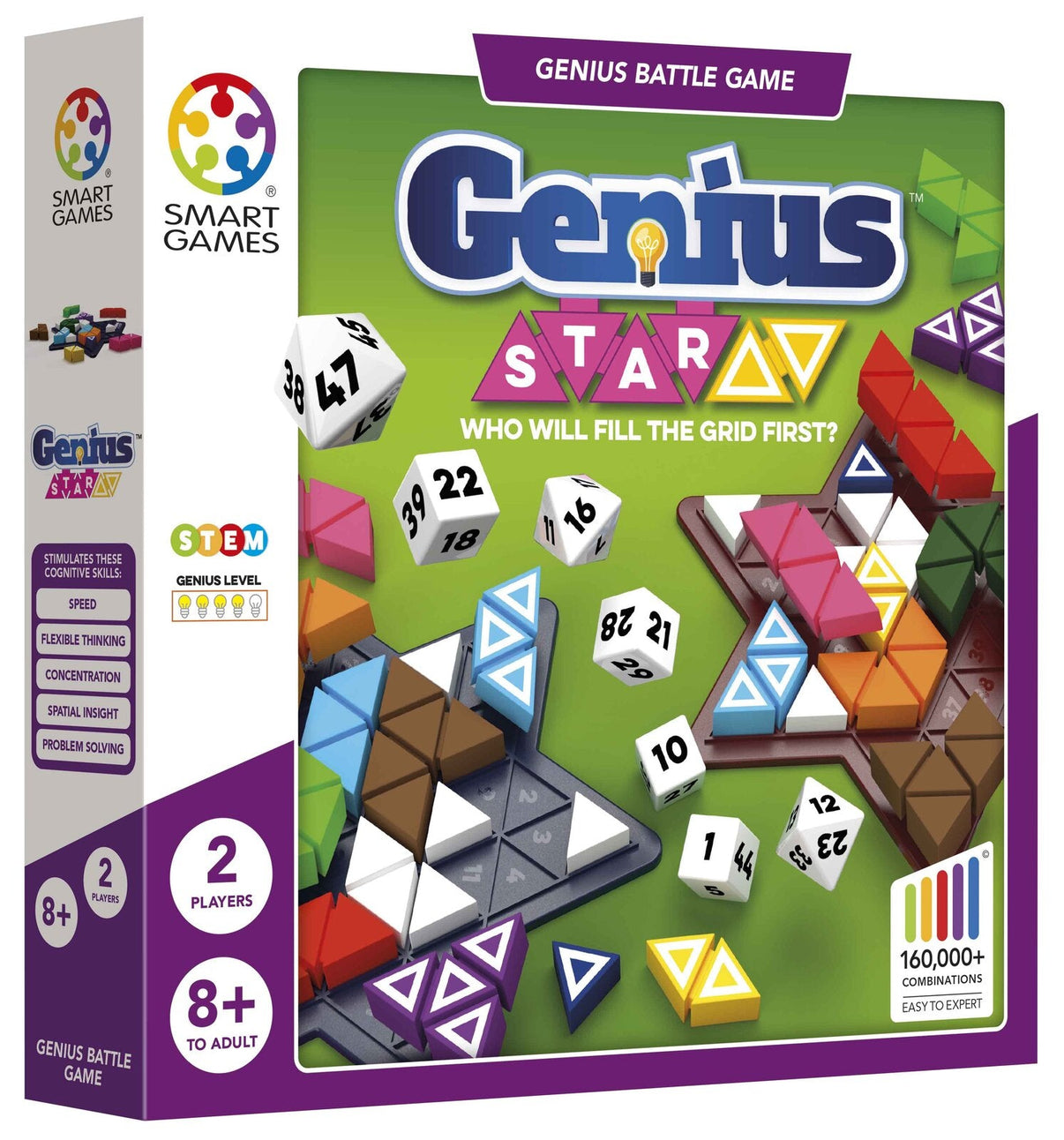 Puzzle game box showing the Genius Star title and multicolored star tiles