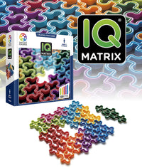 IQ Matrix puzzle game box with multicolor jigsaw pieces