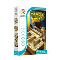 Temple Trap slide-wall puzzle game box and board