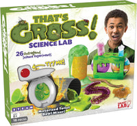 That's Gross Science Lab green kit box with molded slime and accessories