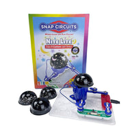 Snap Circuits Nite Lite STEM light kit with black dome, blue base, cables