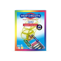 Snap Circuits UFO kit box, flying saucer launch design