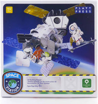 Space Station eco-friendly building playset box with robot and astronaut, 102 pcs