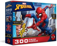 Spider-Man 300-piece jigsaw puzzle box, colorful Spiderman artwork and logo