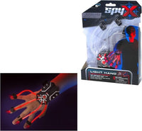 SpyX Light Hand device boxed package with red and blue light tubes