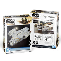 Razor Crest 4D model ship kit with white-gray panel detail, 140 pieces