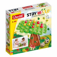 Quercetti Stay Apple balance tree game box with green tree and fruit
