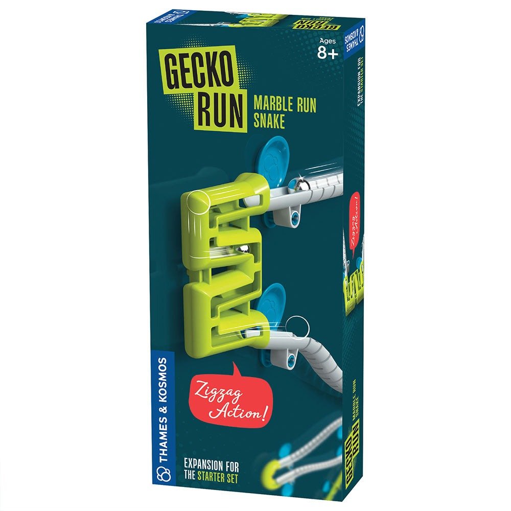 Gecko Run snake marble run expansion pack box with green track pieces