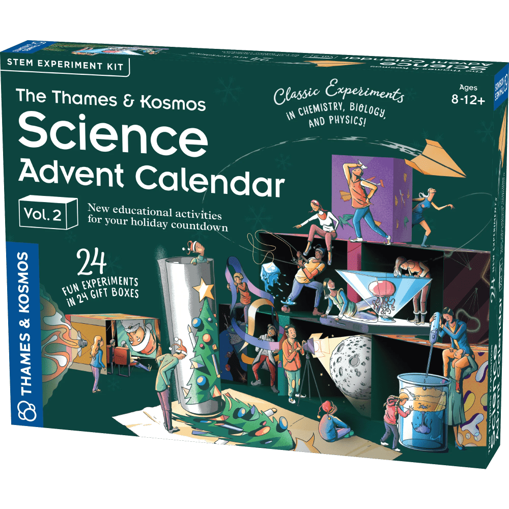 Science advent calendar kit box front showing 24 fun experiments in vol. 2
