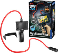 Digital snake scope kit box with camera unit and red coiled cable