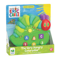 Learning toy box with colorful caterpillar, ABC blocks and numbers 1–3