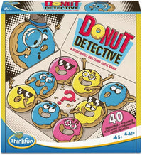 Donut Detective puzzle game box with colorful donut characters and ThinkFun logo