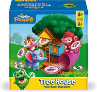 Educational board game TreeHouse box front with cartoon animals and green treehouse