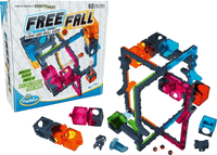 Free Fall logic marble maze game box with multicolor track pieces
