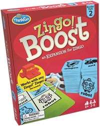 ThinkFun Zingo Boost Booster Pack #2 expansion box in red with card icons