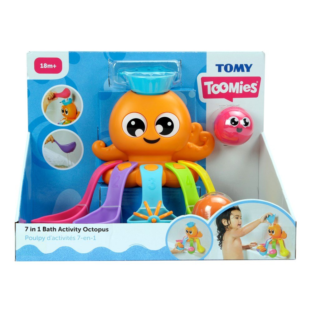 TOMY Toomies 7 in 1 Bath Activity Octopus boxed bath toy