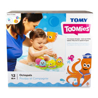 TOMY Toomies Octopals bath toy set box with colorful octopus characters