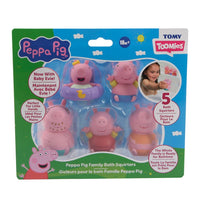 Tomy Peppa Pig bath squirters 5-pack blister package with five pig toys