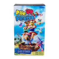 Tomy Pile Up Pirates board game box with pirate characters and stacking game art