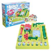 TOMY Bluey Screwball Scramble boxed maze board game with colorful track pieces