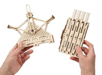 Wooden arithmetic set STEM lab with triangular calculator frame and number board
