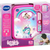 VTech Secret Safe Notebook pink package front, unicorn screen and keypad
